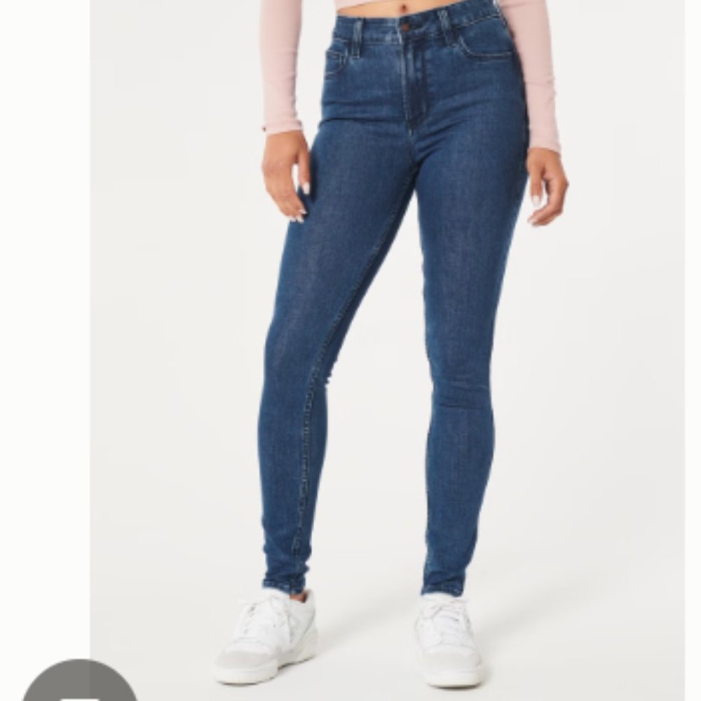 Hollister High-Rise Dark Wash Super Skinny Jeans